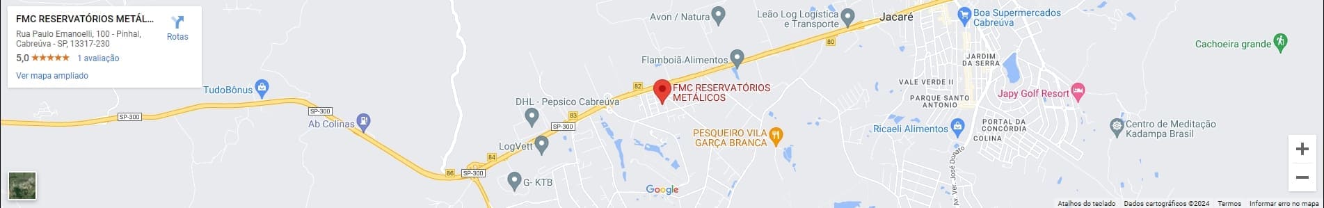 Mapa da FMC Reservatórios